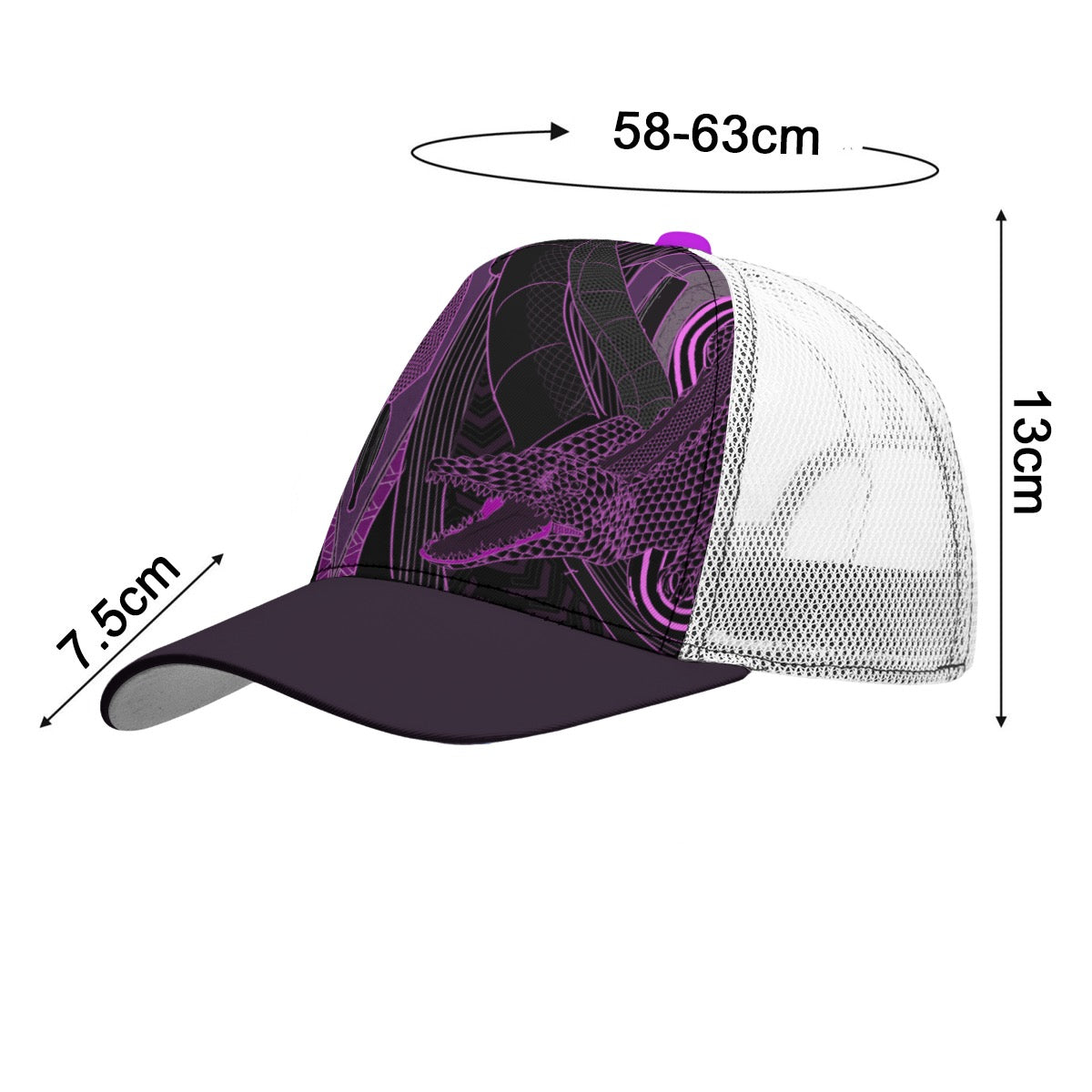 Alligator Gigers Never Heal Black Buckle Peaked Mesh Cap With Box