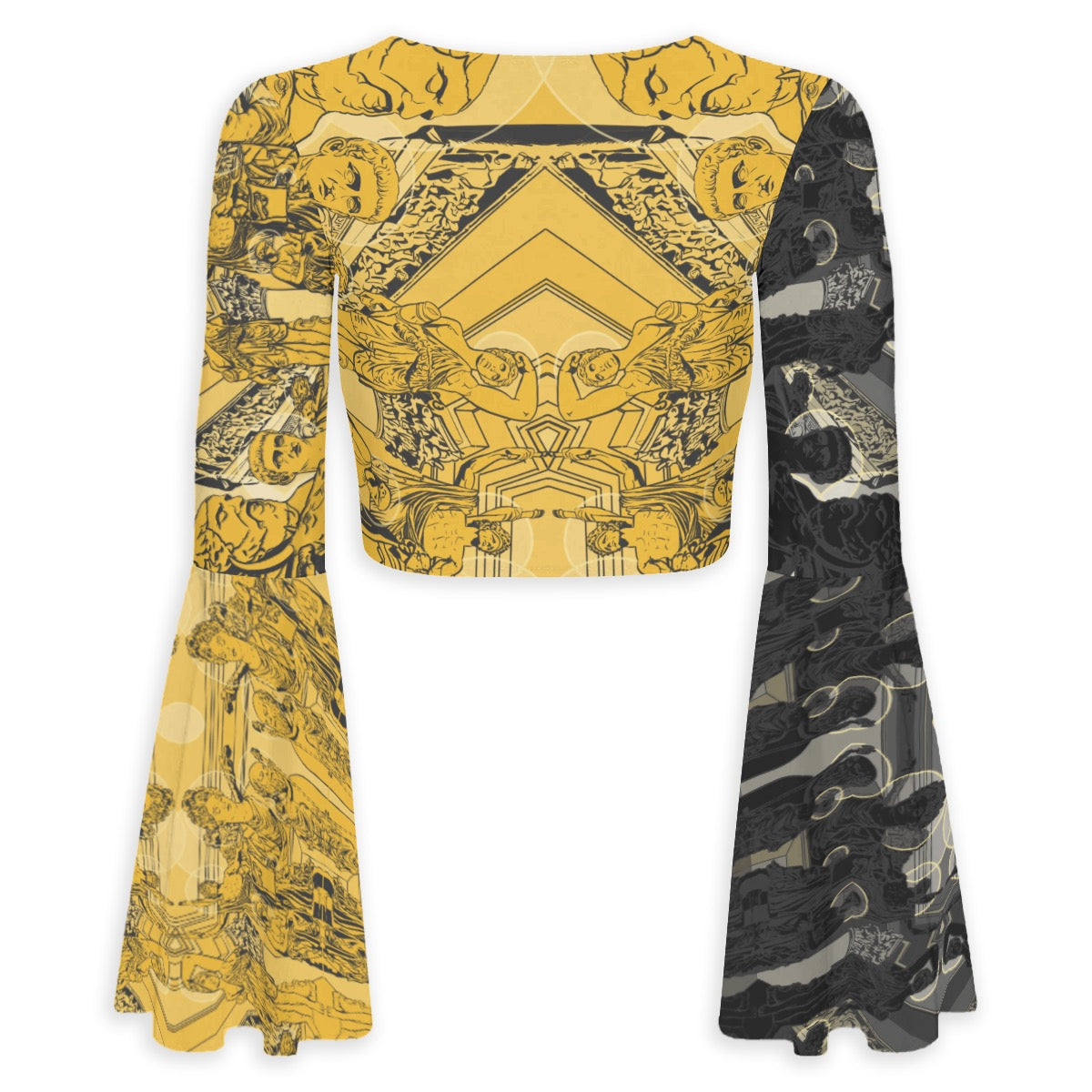 Gone Tella Bell Sleeve Crop Top