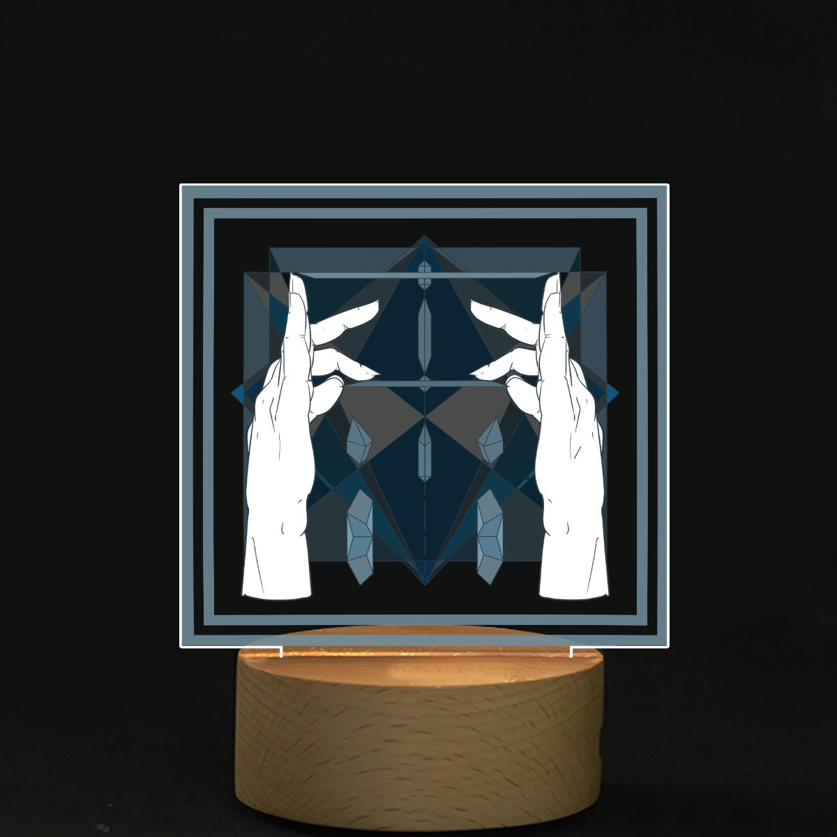 GeoWeb Light-Up Acrylic Sign with Stand