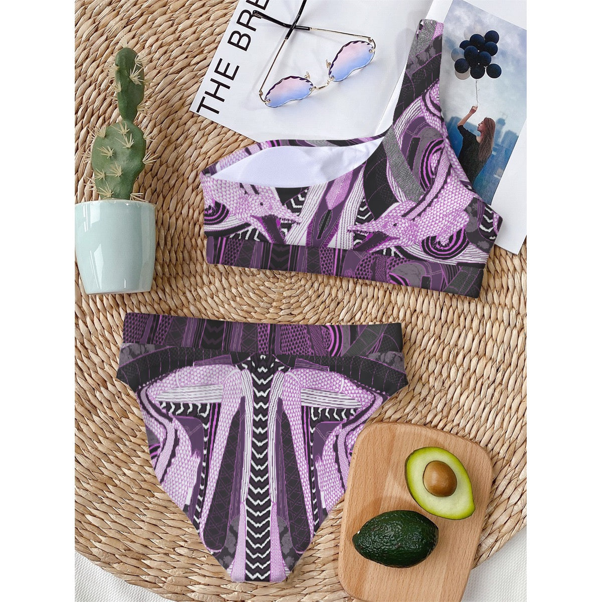 Alligator Gigers Never Heal Women's Bikini With Single Shoulder