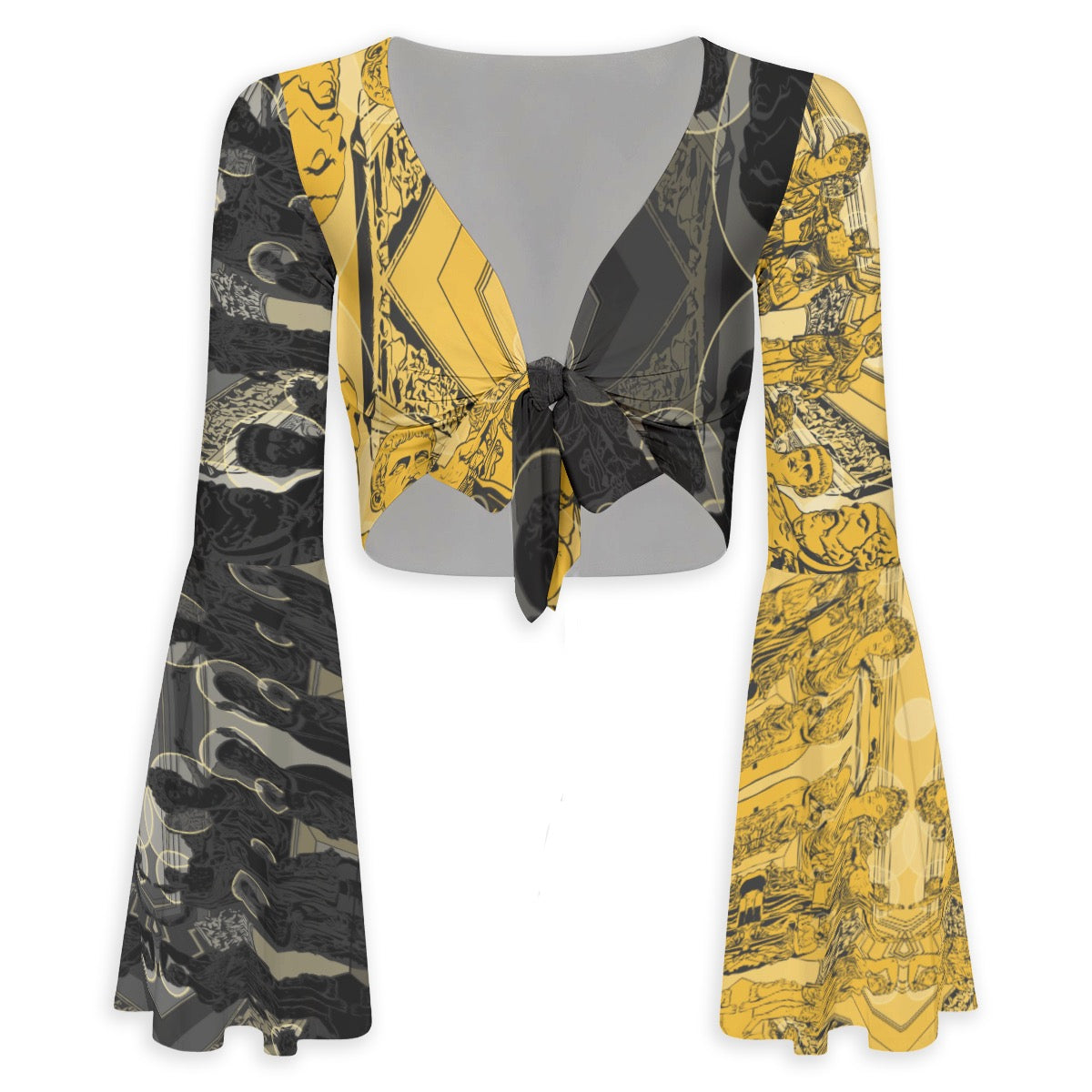 Gone Tella Bell Sleeve Crop Top