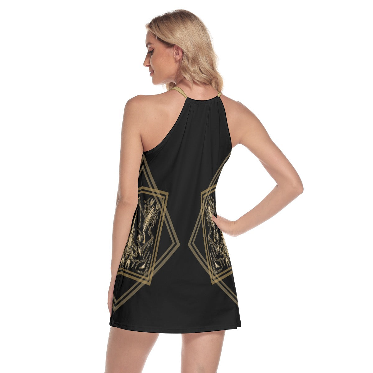Scorpion Gild Women's Round Neck Above Knee Dress