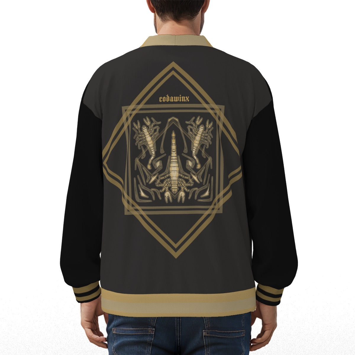 Scorpion Gild Unisex V-neck Knitted Fleece Cardigan With Button Closure