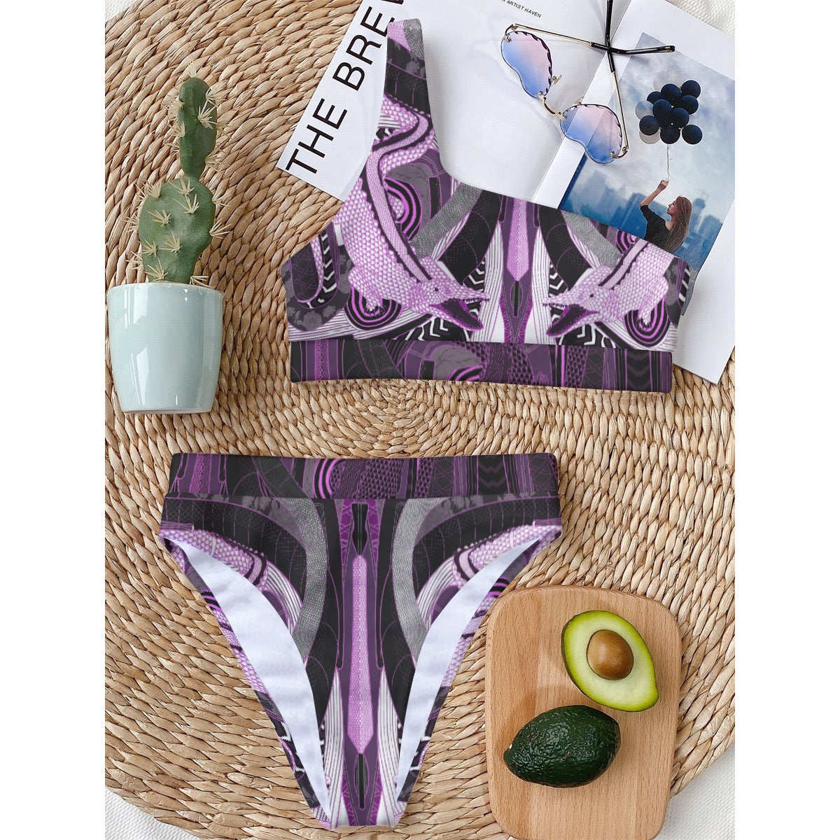 Alligator Gigers Never Heal Women's Bikini With Single Shoulder