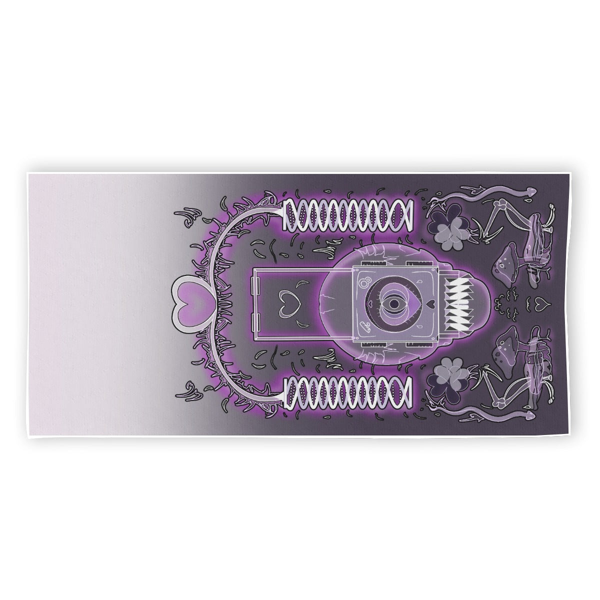 Skull Garden Rectangular Beach Towel