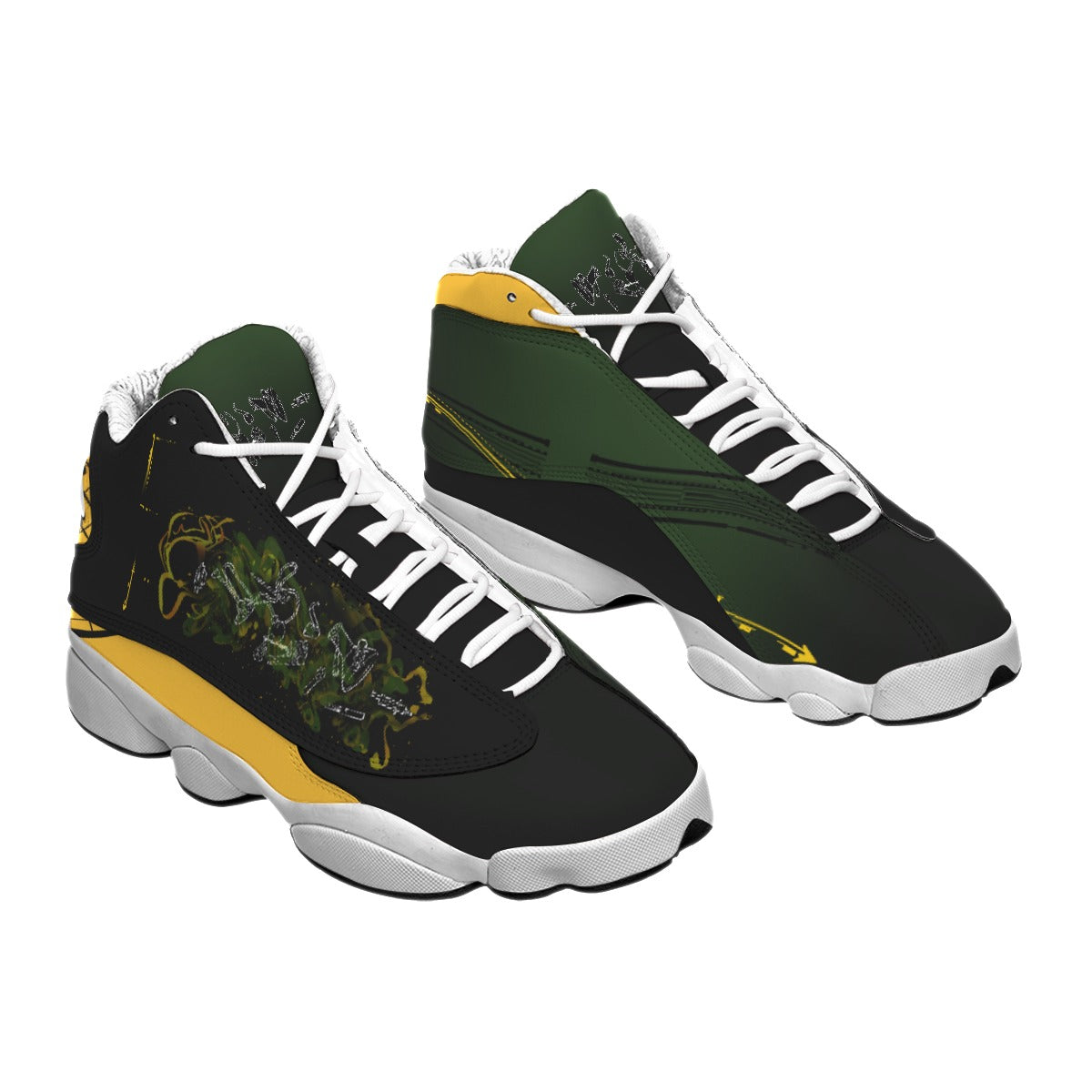 Herbal Anthropology Men's Curved Basketball Shoes With Thick Soles