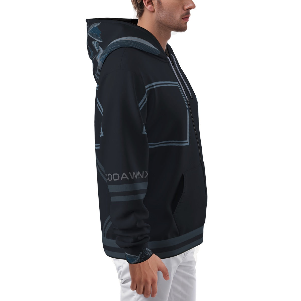 Mantisfesting Zip Up Hoodie With Pocket