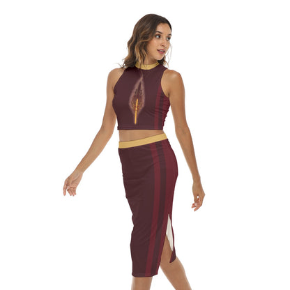 Baby Cordysteps Women's Tank Top & Split High Skirt Set