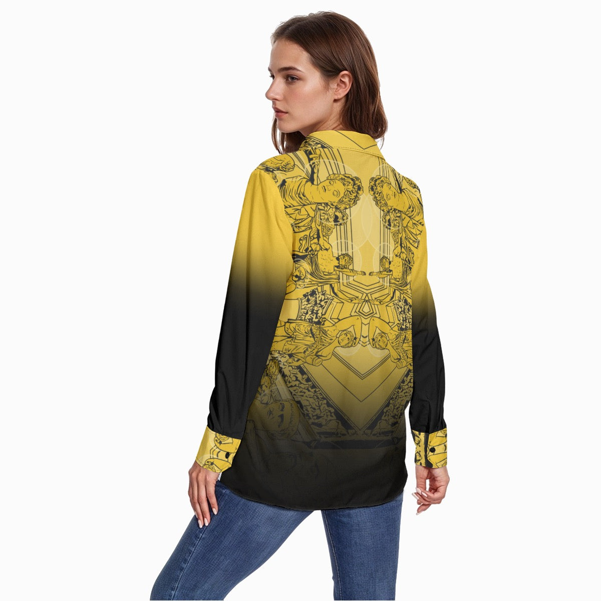 Gone Tella Women’s Long Sleeve Collared Shirt