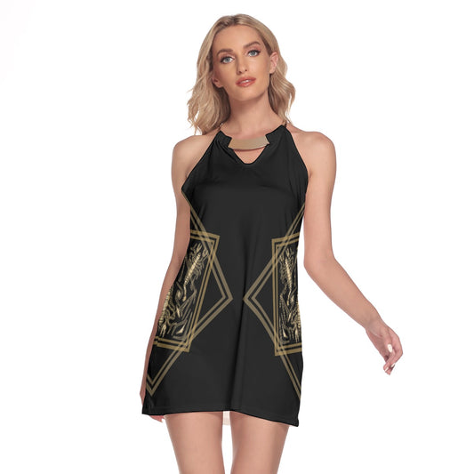 Scorpion Gild Women's Round Neck Above Knee Dress