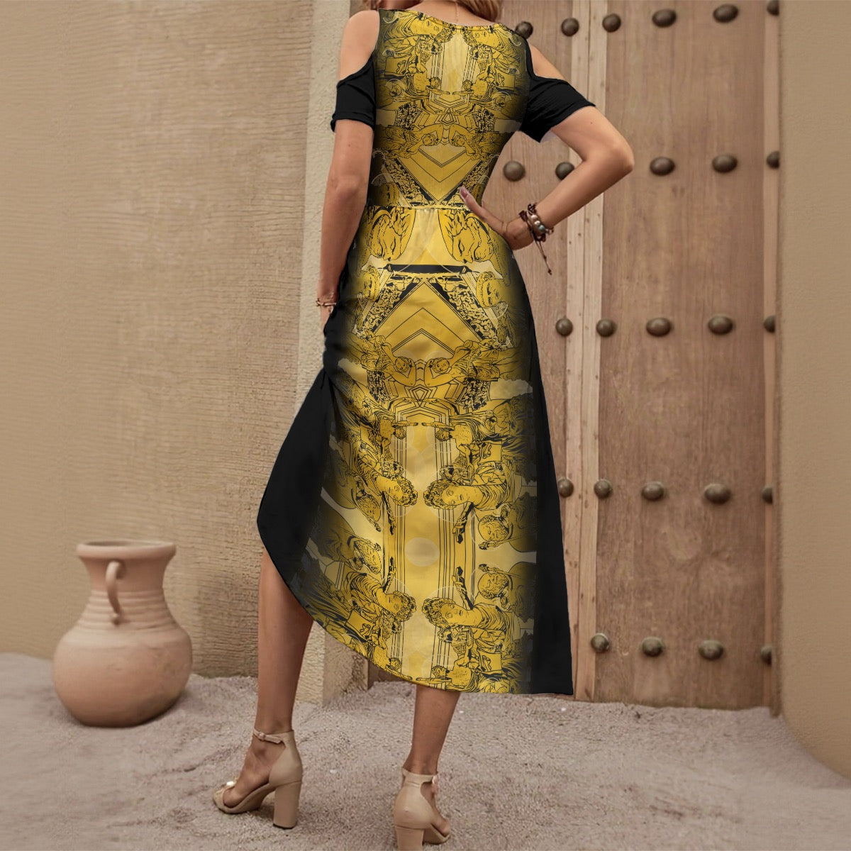 Gone Tella Shoulder Cutout Dress