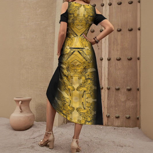 Gone Tella Shoulder Cutout Dress