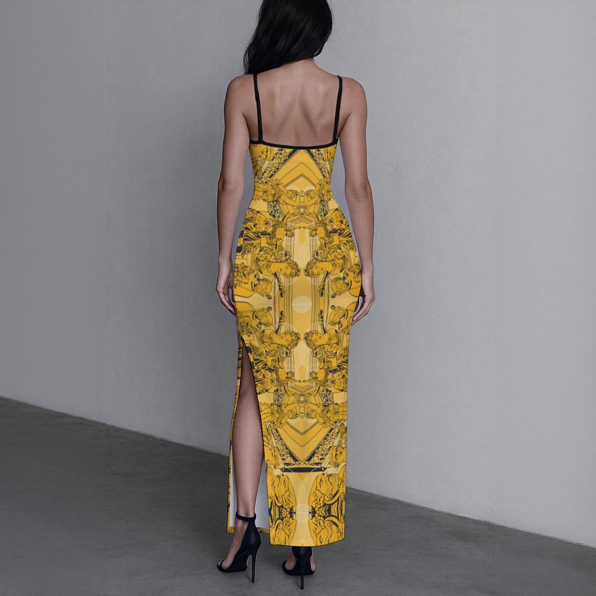 Gone Tella Spaghetti Slit Dress