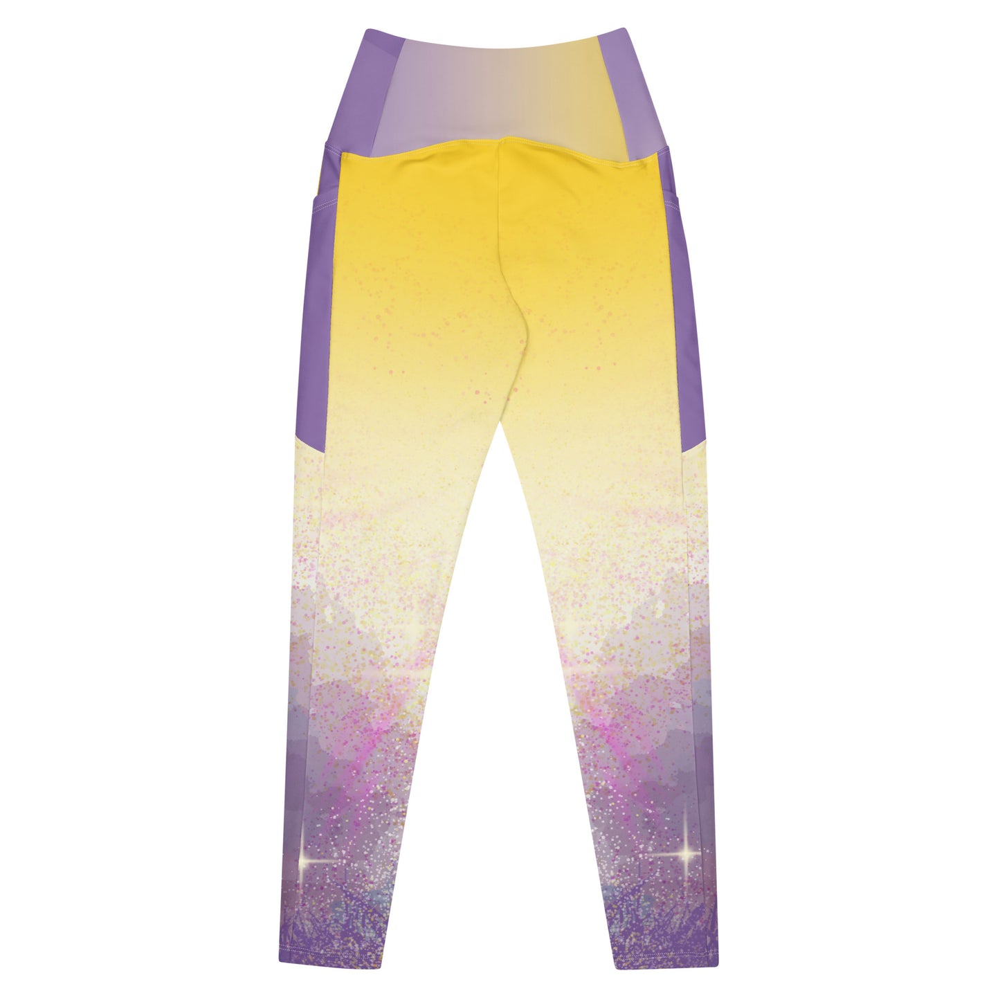 A Cool Mist Crossover Leggings with Pockets