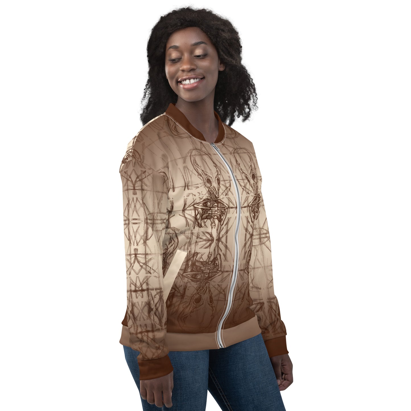 Lost Sketch Unisex Bomber Jacket