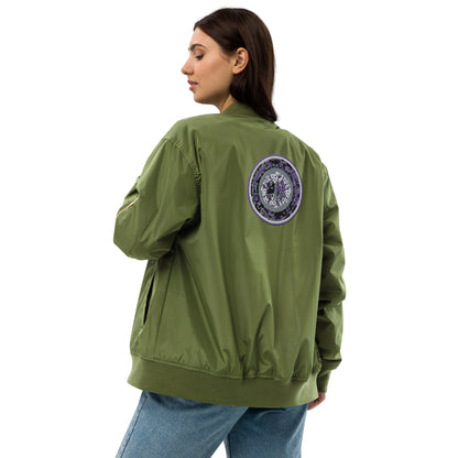 Codawinx Embroidered Blossom Logo Recycled bomber jacket