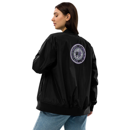 Codawinx Embroidered Blossom Logo Recycled bomber jacket