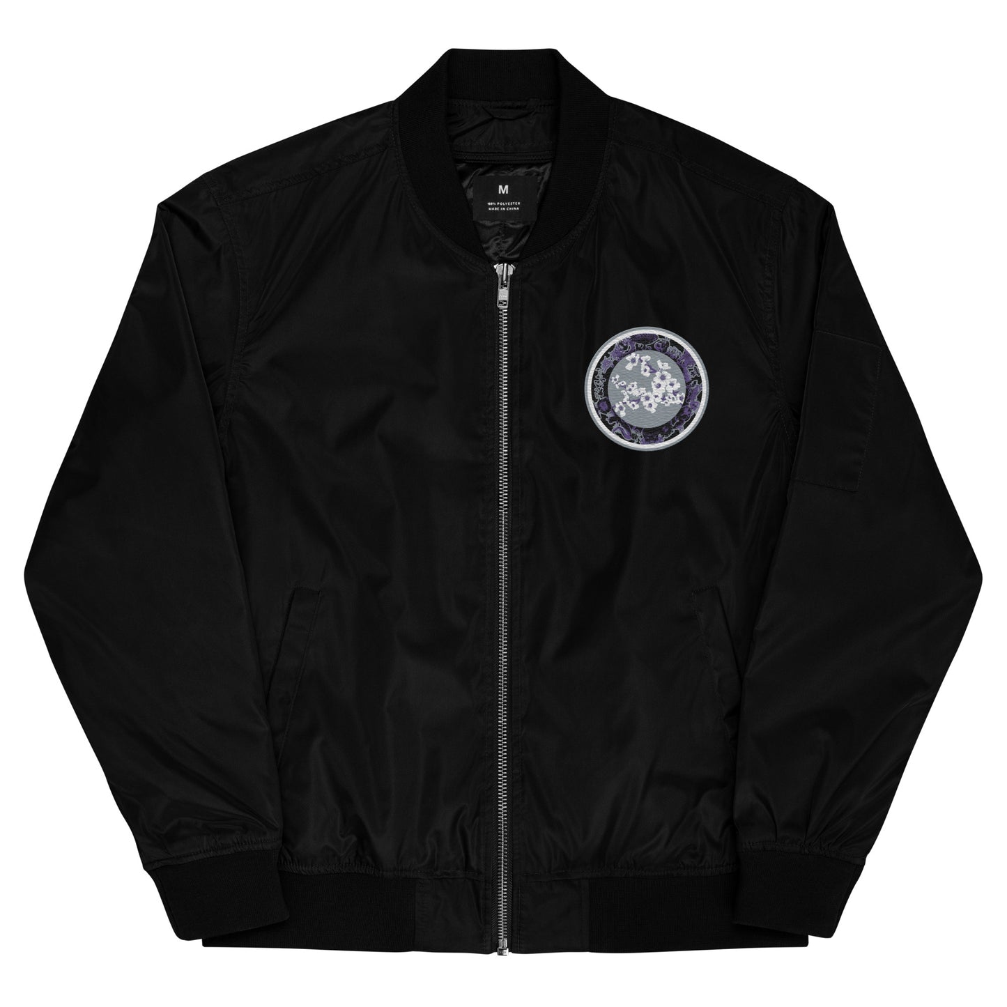 Codawinx Embroidered Blossom Logo Recycled bomber jacket