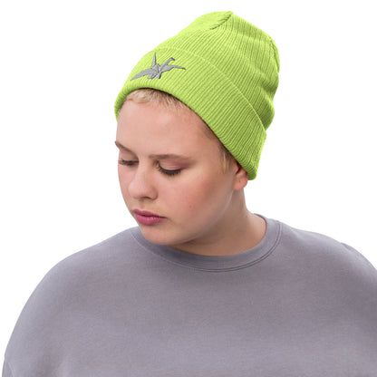 Orizuru Ribbed Knit Beanie