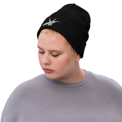 Orizuru Ribbed Knit Beanie