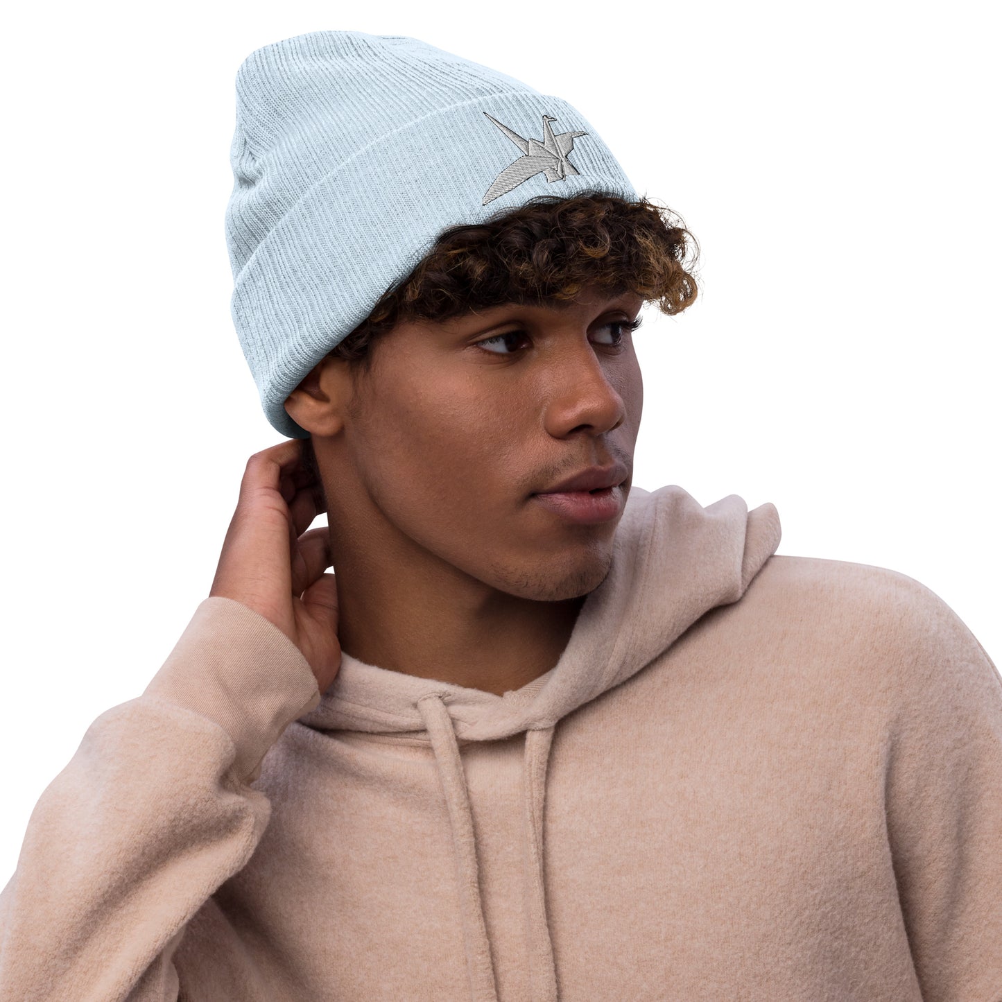 Orizuru Ribbed Knit Beanie