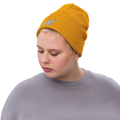 Orizuru Ribbed Knit Beanie