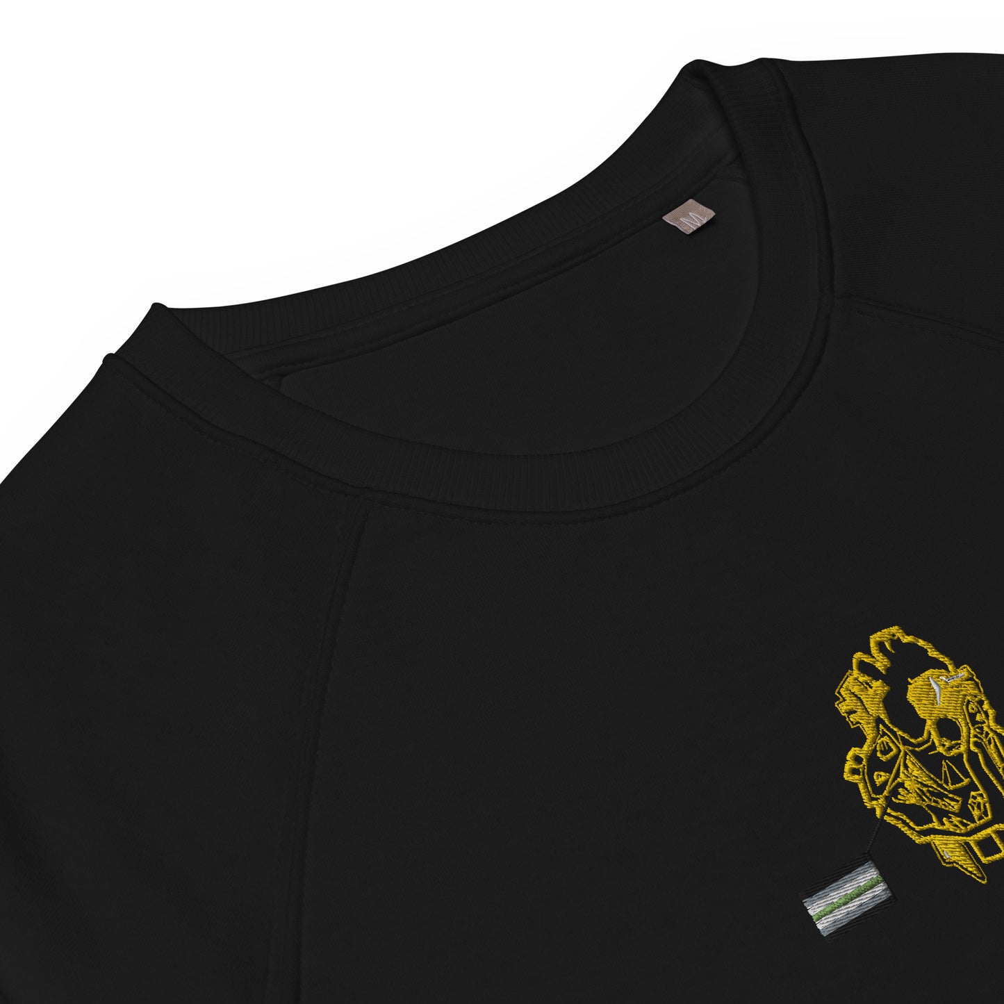 Pride Heart Agender Unisex Organic Raglan Sweatshirt