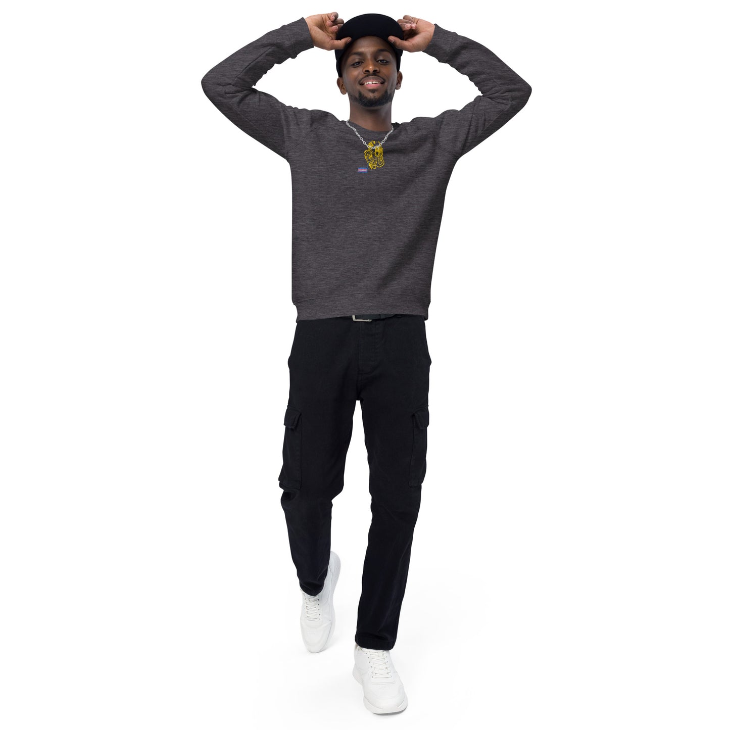 Pride Heart Transgender Unisex Organic Raglan Sweatshirt