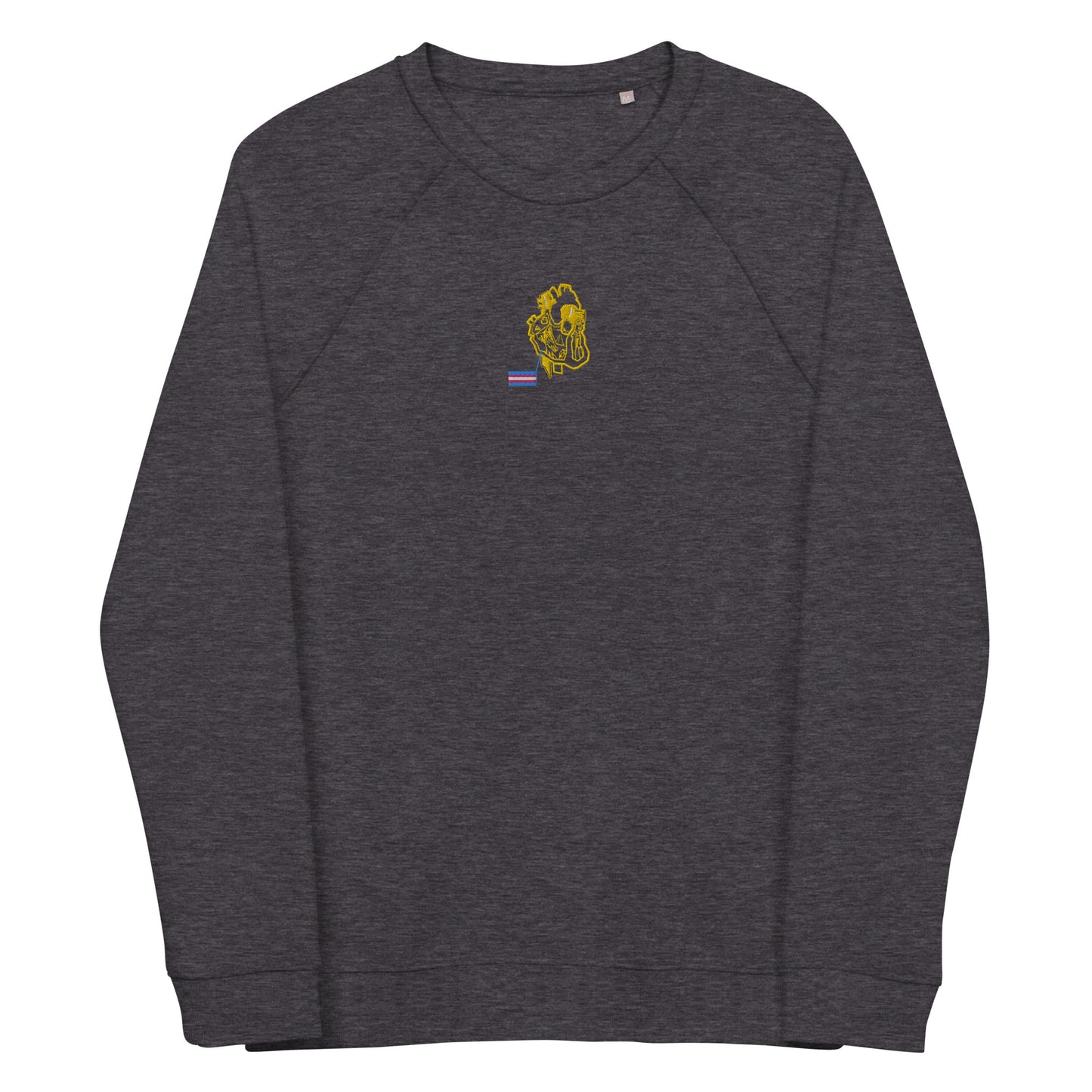 Pride Heart Transgender Unisex Organic Raglan Sweatshirt