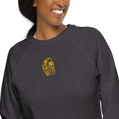 Pride Heart Unisex Organic Raglan Sweatshirt