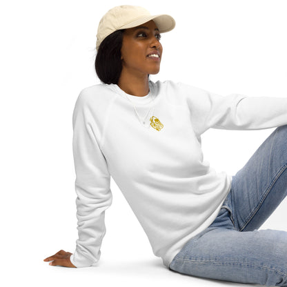 Pride Heart Unisex Organic Raglan Sweatshirt