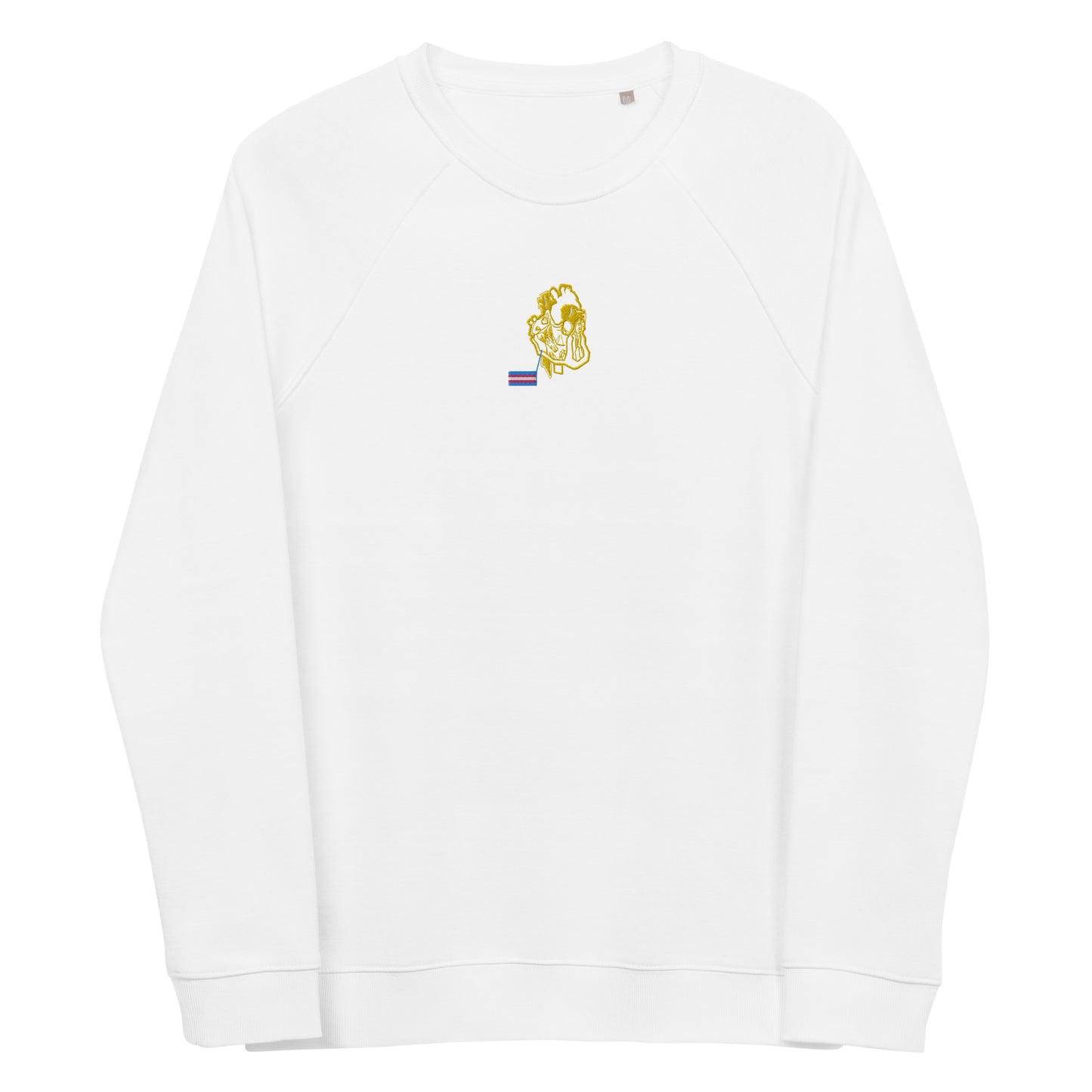 Pride Heart Transgender Unisex Organic Raglan Sweatshirt