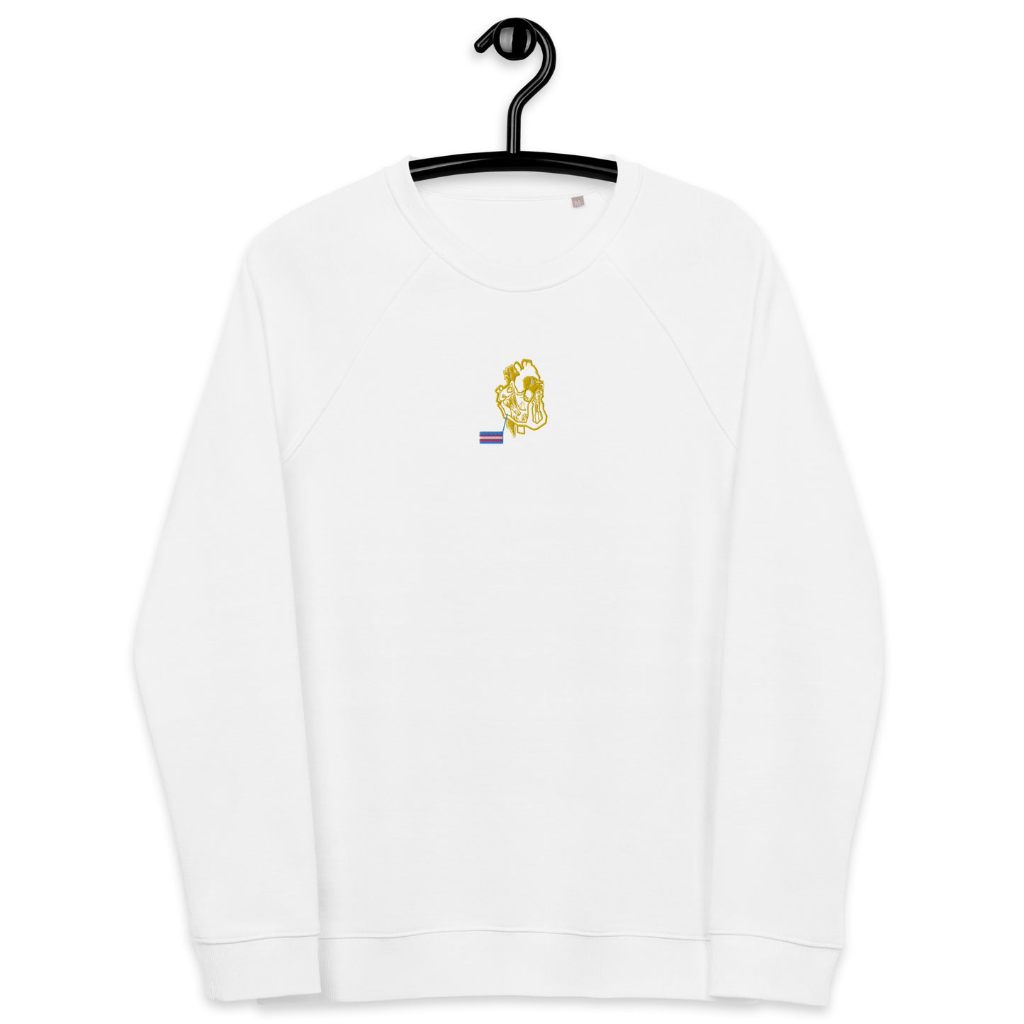 Pride Heart Transgender Unisex Organic Raglan Sweatshirt