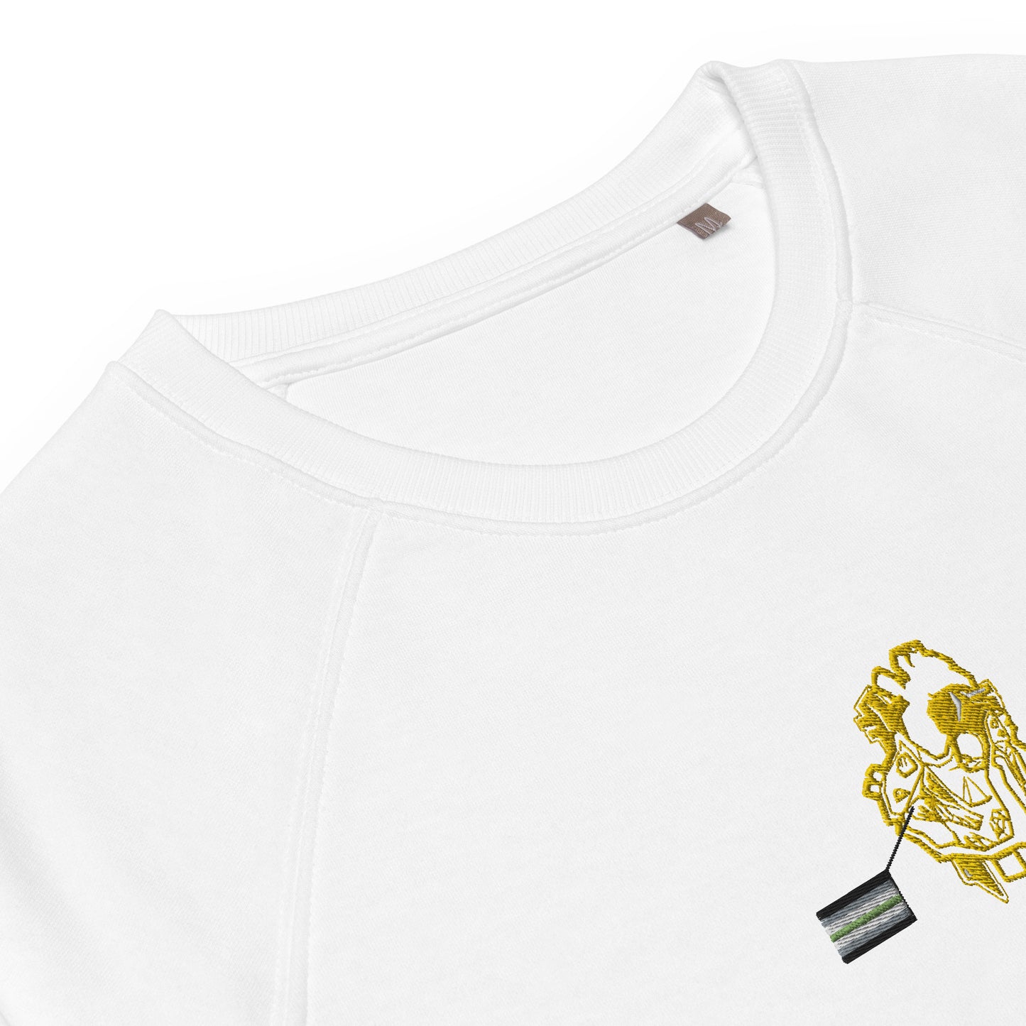 Pride Heart Agender Unisex Organic Raglan Sweatshirt
