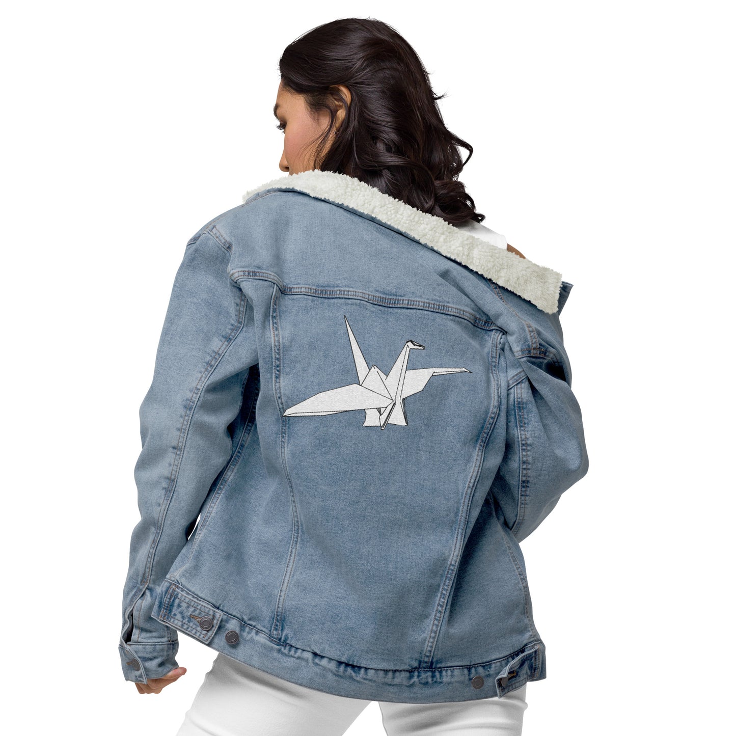 Origami Denim Sherpa Jacket