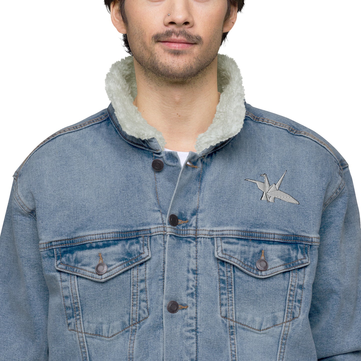 Origami Denim Sherpa Jacket