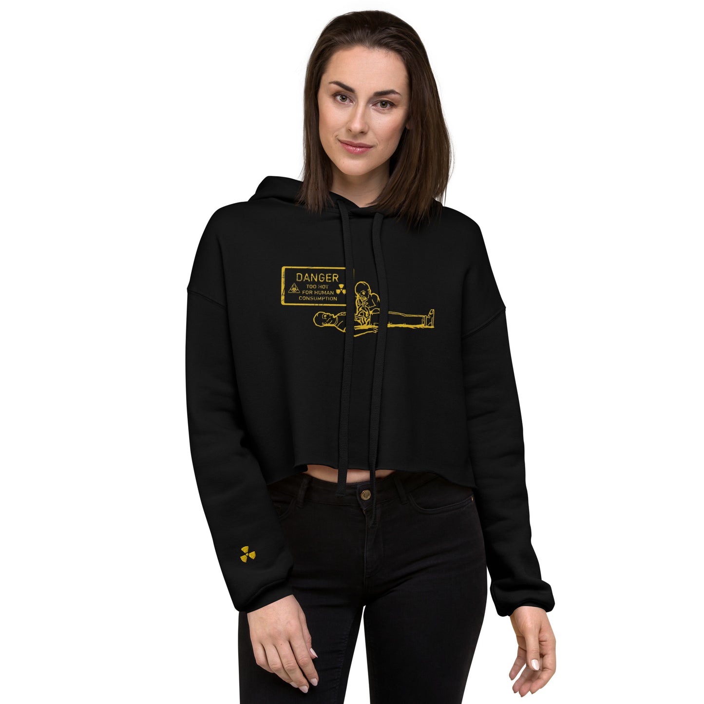 Too Hot For Human Consumption Crop Hoodie