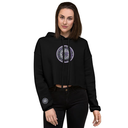 Codawinx Blossom Logo Embroidered Crop Hoodie