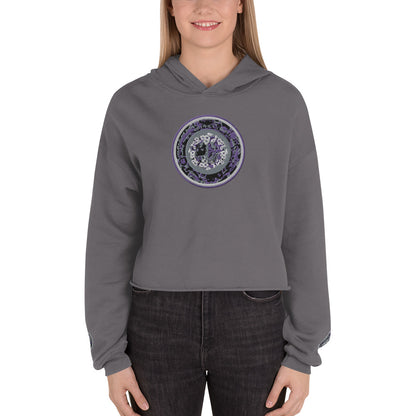 Codawinx Blossom Logo Embroidered Crop Hoodie