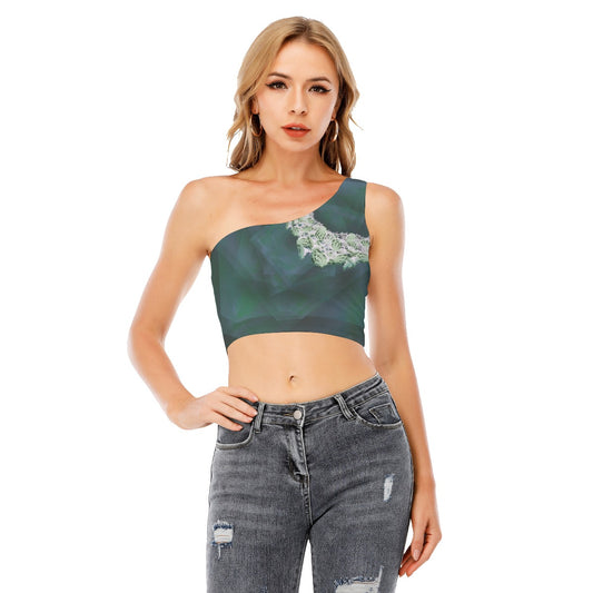 AntiRose Corona Women's One-Shoulder Cropped Top