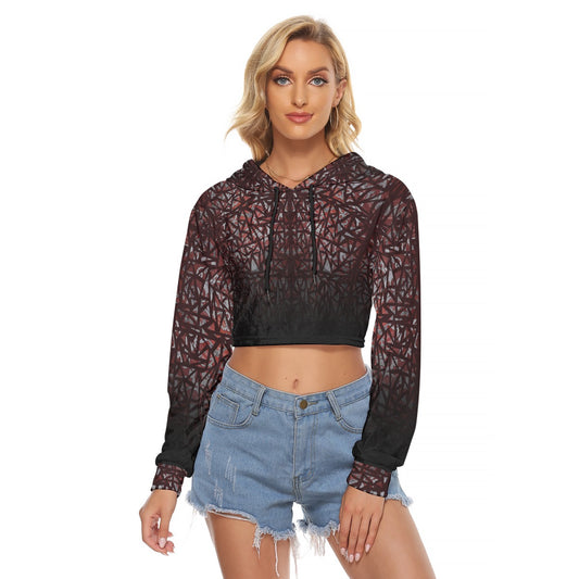 Stained Vines Crop Top Hoodie | Velvet