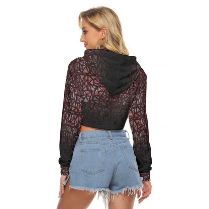 Stained Vines Crop Top Hoodie | Velvet