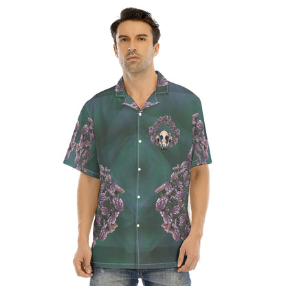 Raven Corona Hawaiian Shirt With Button Closure