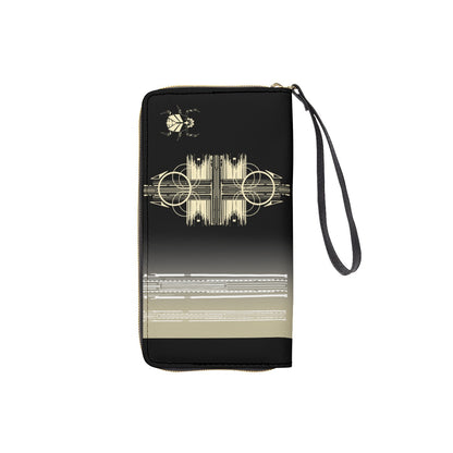 Dash City Power Lines Long Wallet With Black Hand Strap