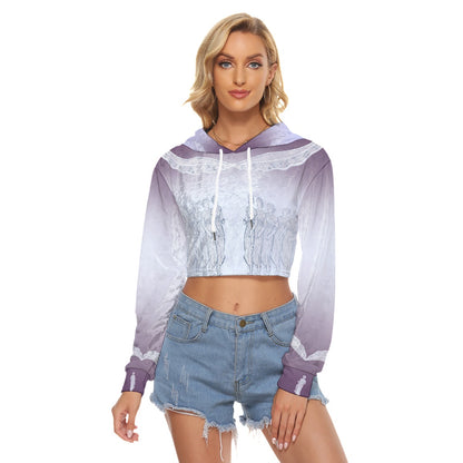 Aphrodite Women's Crop Top Hoodie - Velvet