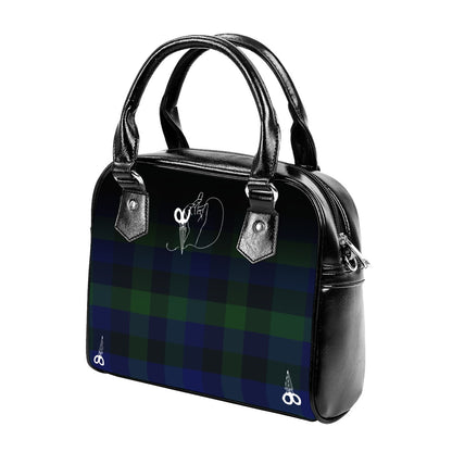 A Loose Checkerboard Thread Handbag With Single Shoulder Strap