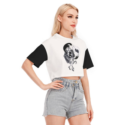 Yin Yang Girls Cropped T-shirt | 190GSM Cotton