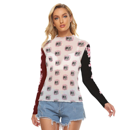 Codawinx Cherry Blossom Women's Mesh T-shirt