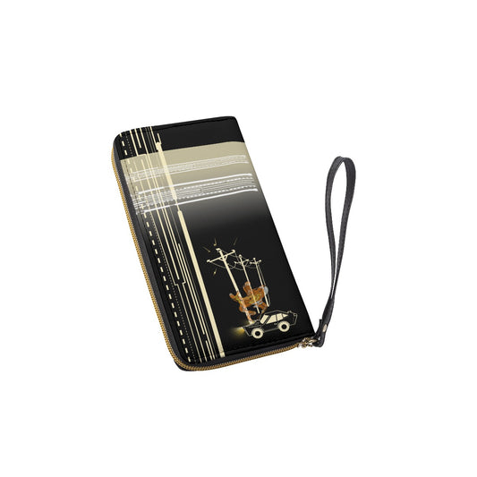 Dash City Power Lines Long Wallet With Black Hand Strap