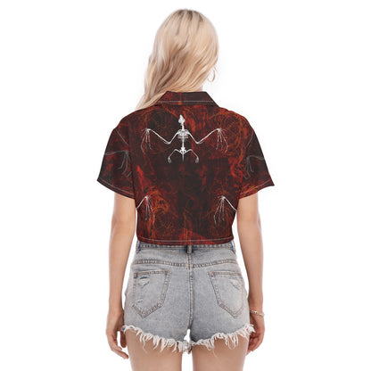 RED V4MP Cropped Shirt